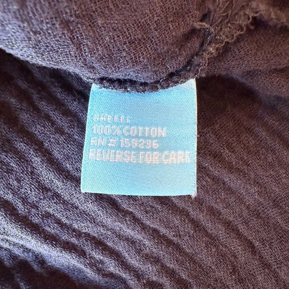 J MCLAUGHLIN COTTON CRINKLED BUTTON FRONT TOP FRINGE COLLAR BREATHABLE GAUZY XS - Picture 11 of 12